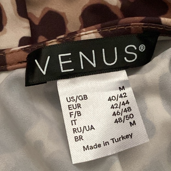 VENUS Brown Leopard Animal Print Party Cocktail Wrap Maxi Dress size M - Picture 8 of 11